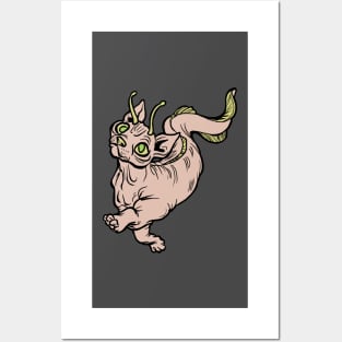 Alien Sphynx Mercat Furmaid Posters and Art